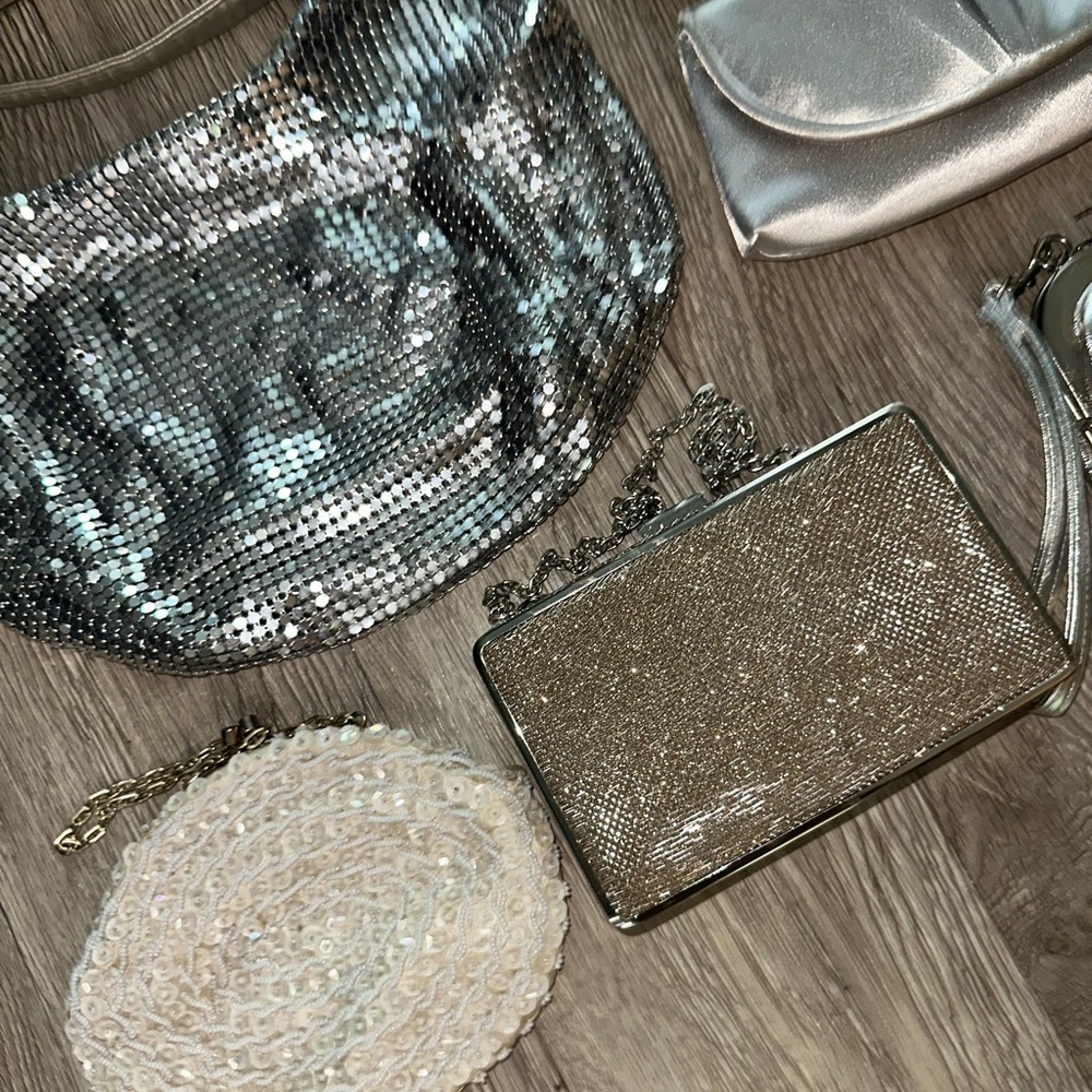 Vtg Lot 15 La Regale More Beaded Sequin Mesh Leather Evening Clutch Bag Purses - Picture 2 of 15